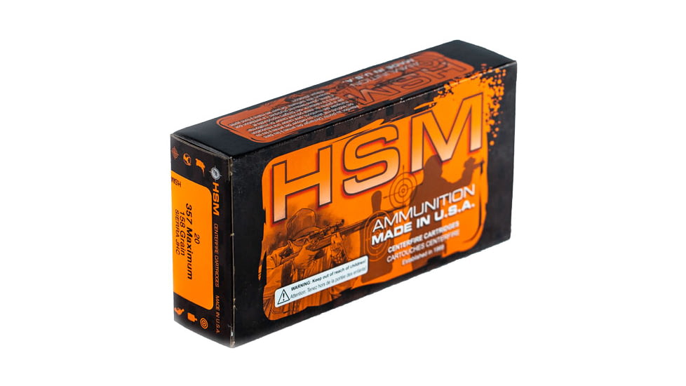 Hsm Ammunition Hsm Ammo .357 Maximum 158gr Sierra Jhp 20-pack