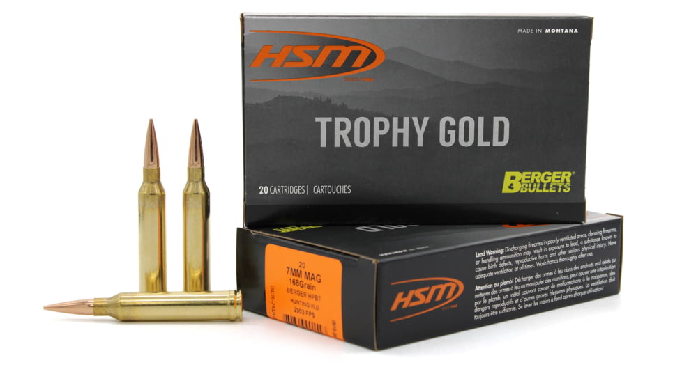 Hsm Ammunition Hsm 7mm Prc 168gr Berger Match Hunting Vld 20 Rounds