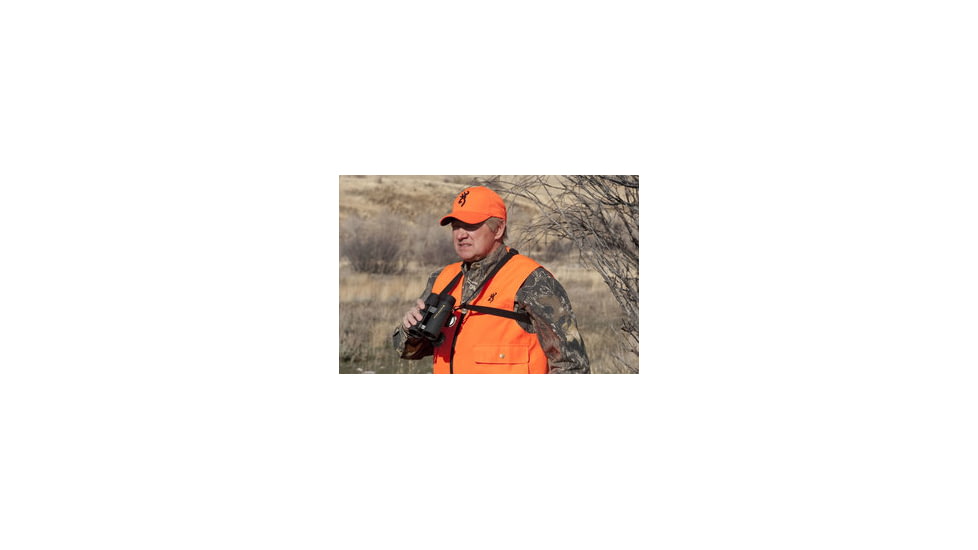 Man Using Browning Binoculars and Harness