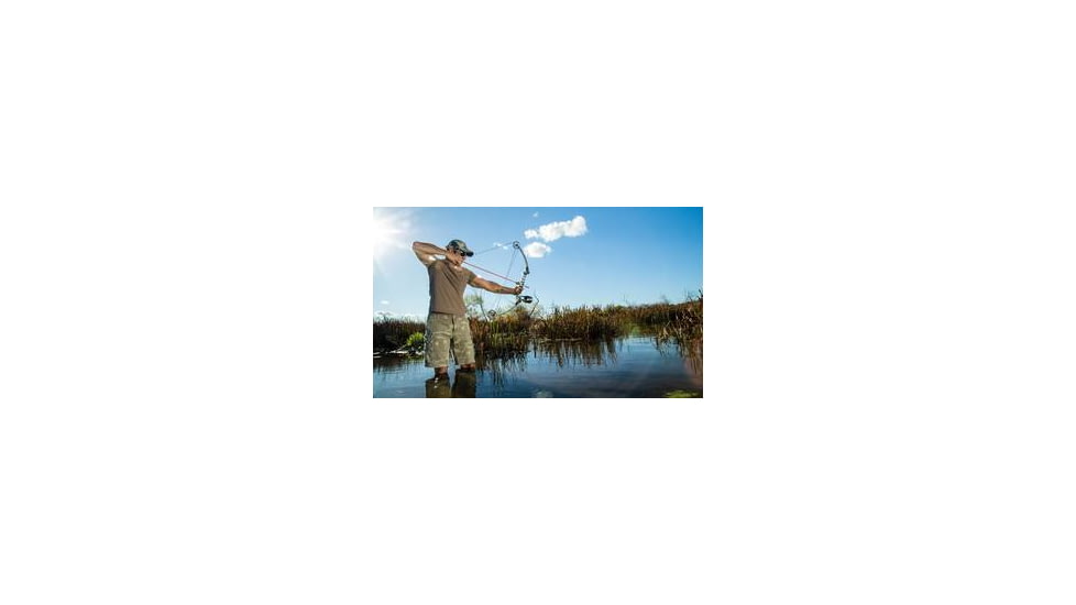 Man Bowfishing on the Water