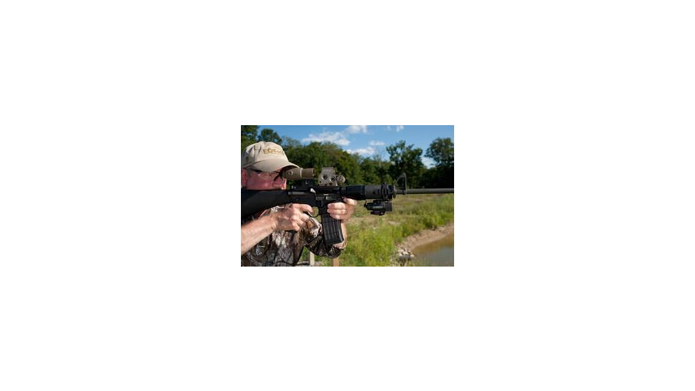 Man Shooting AR15 With an EOTech OPMOD EXPS3 and G33 Magnifier