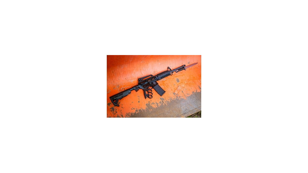AR15 Rifle With Brass Knuckles Pistol Grip