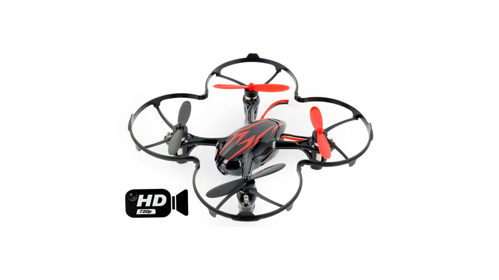 Hubsan Quad Copter W/Camera, Red And Black 61170-01