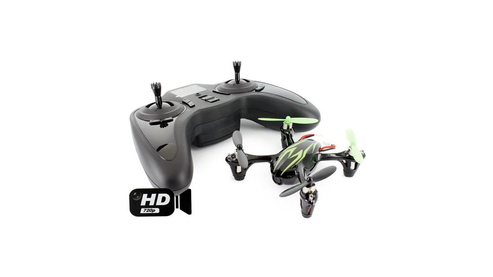 Hubsan Quad Copter W/Camera, Green and Black 61170-02
