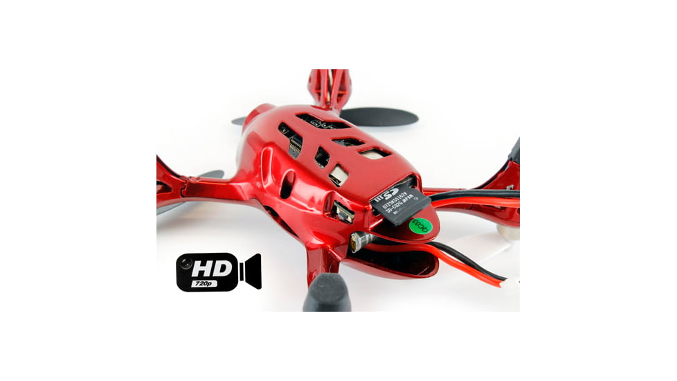 Hubsan Quad Copter W/Camera, Red and Silver 61170
