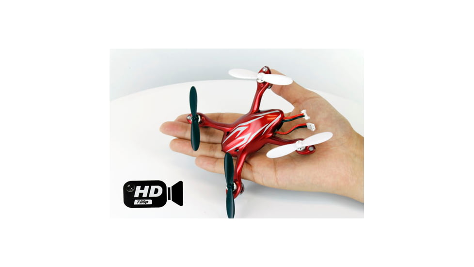 Hubsan Quad Copter W/Camera, Red and Silver 61170