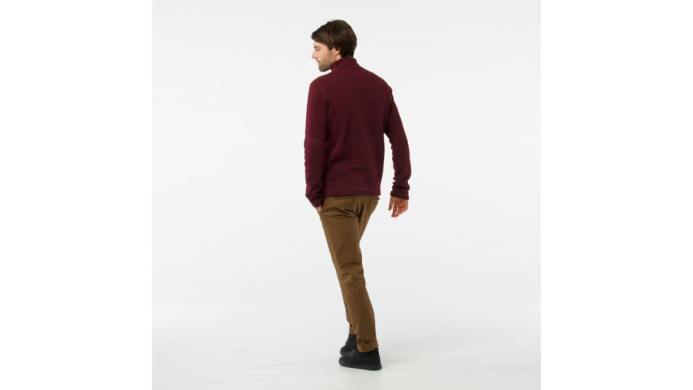 Smartwool Hudson Trail Fleece Half Zip Sweater-Men's, Tibetan Red, Medium, SW016216A25-M