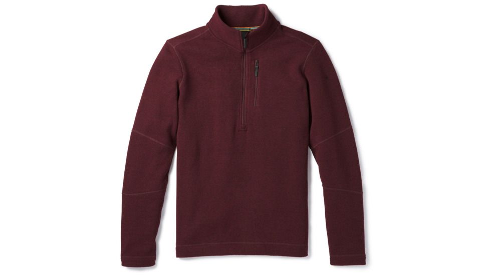 Smartwool Hudson Trail Fleece Half Zip Sweater-Men's, Tibetan Red, Medium, SW016216A25-M