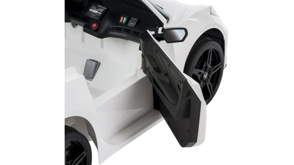 Huffy Corvette C8 Ride In, 12V Toy Truck, White, 17212P