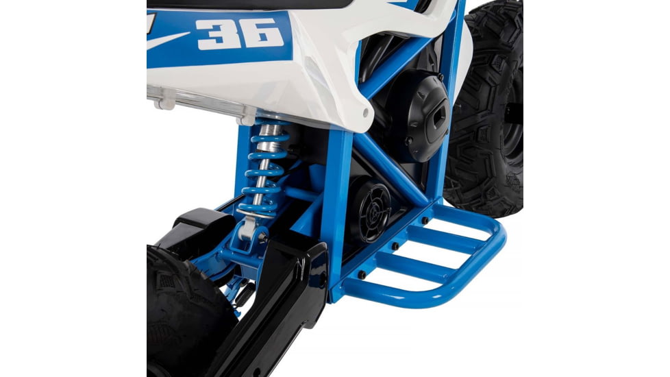 Huffy CR8-R Battery Operated Ride On Minibike, White/Blue, 33in, 17201