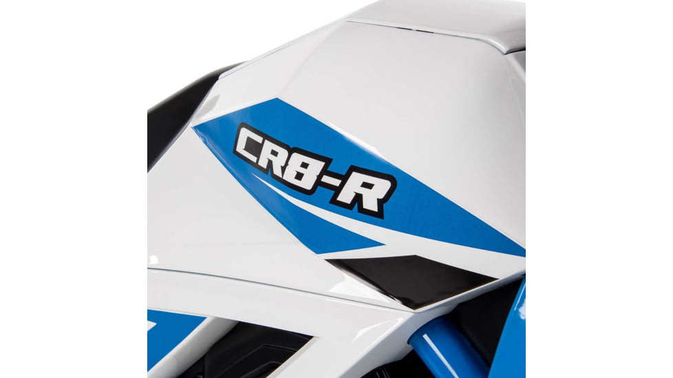 Huffy CR8-R Battery Operated Ride On Minibike, White/Blue, 33in, 17201