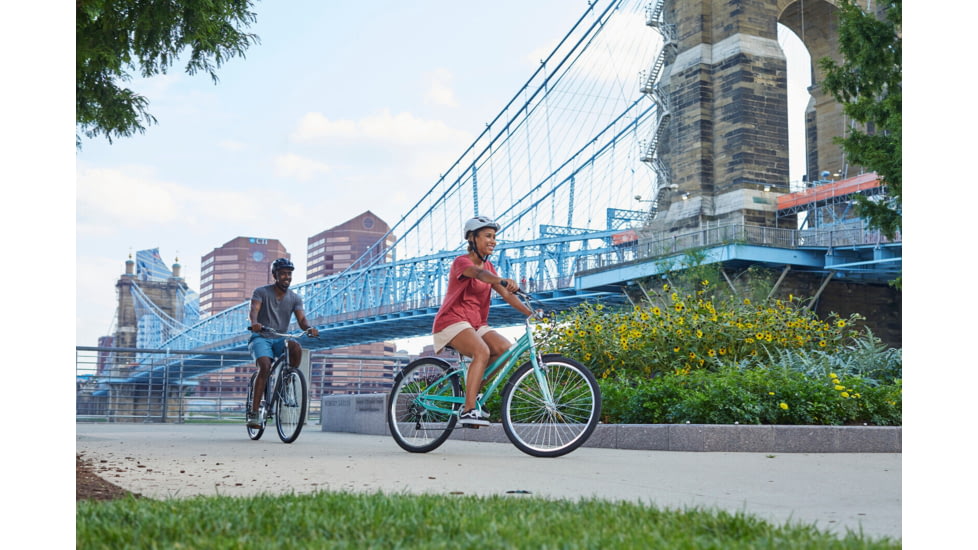 Huffy Hyde Park Lightweight Comfort Bike, 7 Speed - Womens, Mint, 27.5 inch, 76710