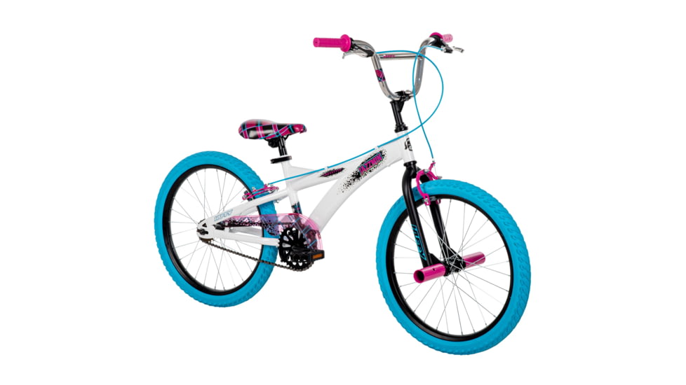 Huffy Jazzmin BMX-Style Bike - Girls, White/Blue/Pink, 20 in, 23092