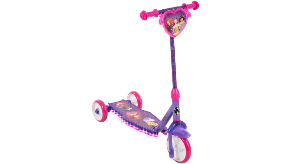 Huffy Princess Electro-Light 3WHL Preschool Kids Scooter - Girls, Pink/Purple, 28512