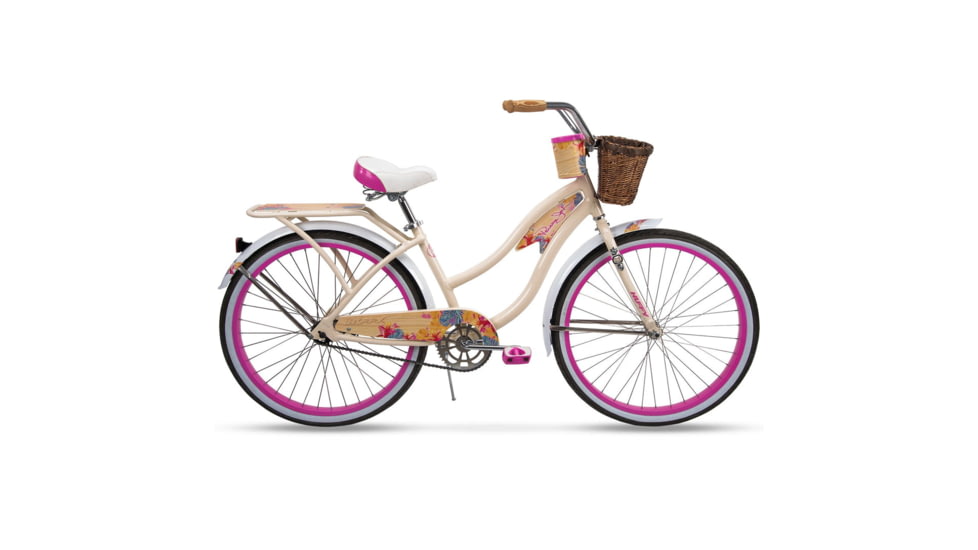 Huffy Single-Speed Beach Cruiser Bike - Womens, Cream/Pink, 26 inch, 76598