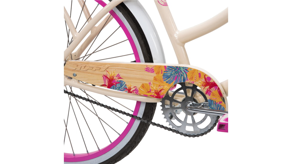 Huffy Single-Speed Beach Cruiser Bike - Womens, Cream/Pink, 26 inch, 76598