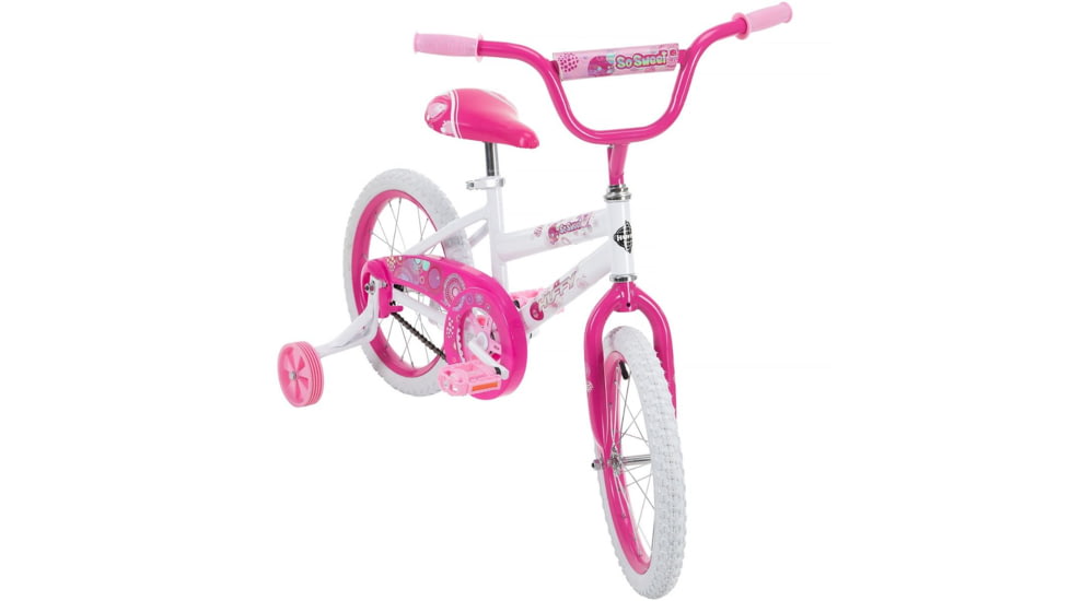 Huffy So Sweet Kids Bike - Girls, White/Pink, 16in, 21810