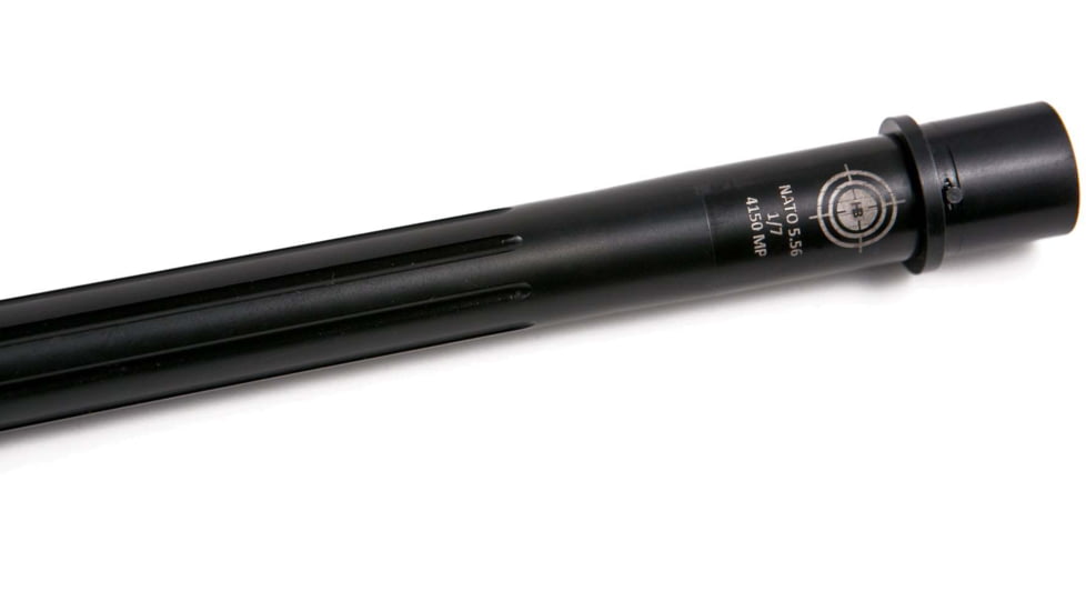 Hughes Ballistics 5.56 CMV Barrel, 16in, HBAR Fluted, Mid-Length, 1-7 Twist, 1/2x28 Thread, Black Nitride, HBHBAR16556F