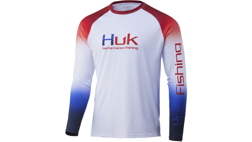 HUK Performance Fishing Flare Double Header Shirt - Mens, Americana, S, H1200405-695-S