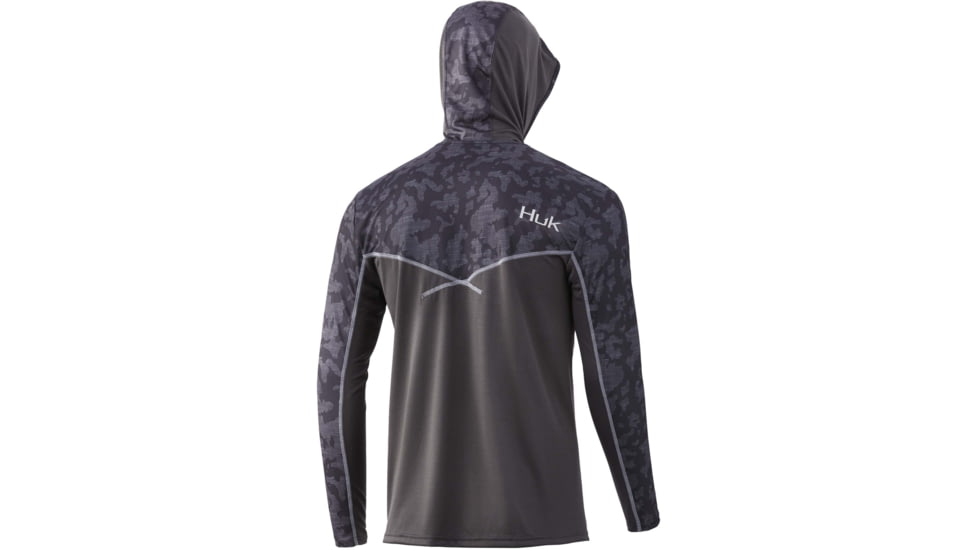 HUK Performance Fishing Icon X Running Lakes Hoodie - Mens, Volcanic Ash, XXL, H1200393-013-XXL