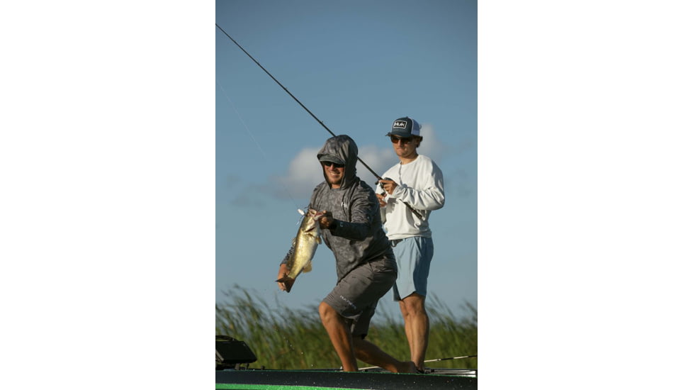 HUK Performance Fishing Icon X Running Lakes Hoodie - Mens, Volcanic Ash, XXL, H1200393-013-XXL