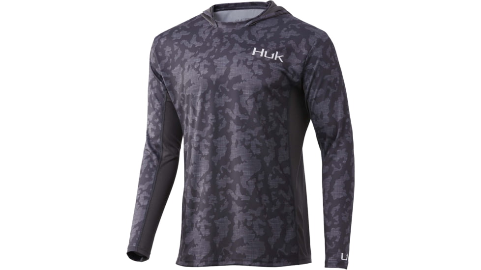 HUK Performance Fishing Icon X Running Lakes Hoodie - Mens, Volcanic Ash, XXL, H1200393-013-XXL
