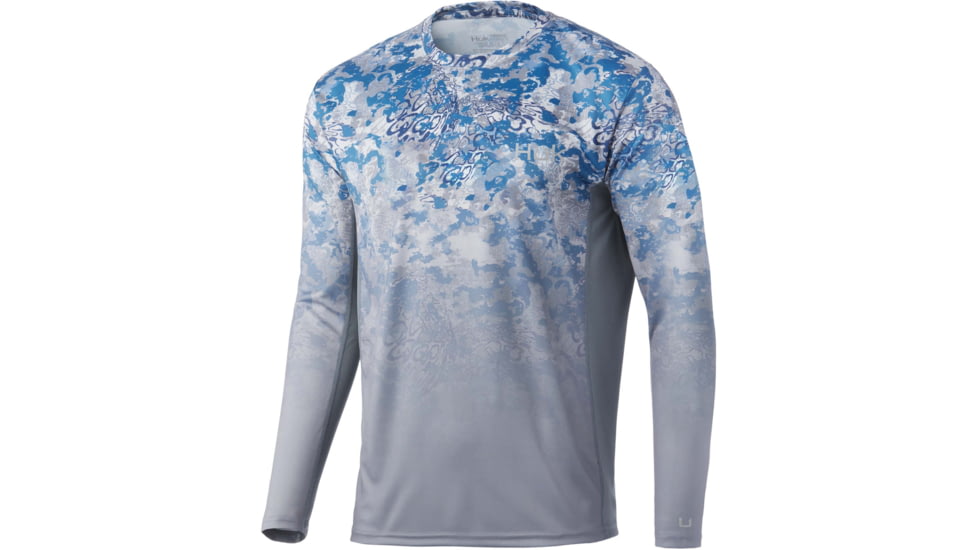 HUK Performance Fishing Icon X Tide Change Fade L/S Shirt - Mens, The Edge, S, H1200388-957-S