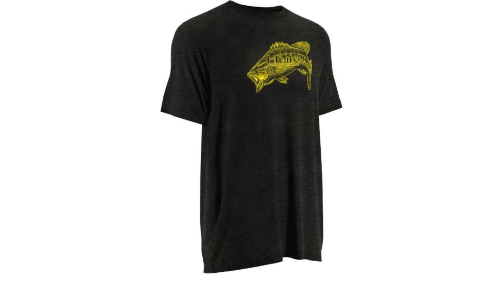 HUK Inked Bass Tee, Dark Grey Heather, XXXL H1000039DGHXXXL