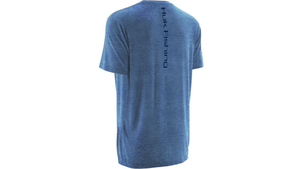 HUK Inked Bass Tee, Heather Carolina Blue, Medium H1000039HCBM