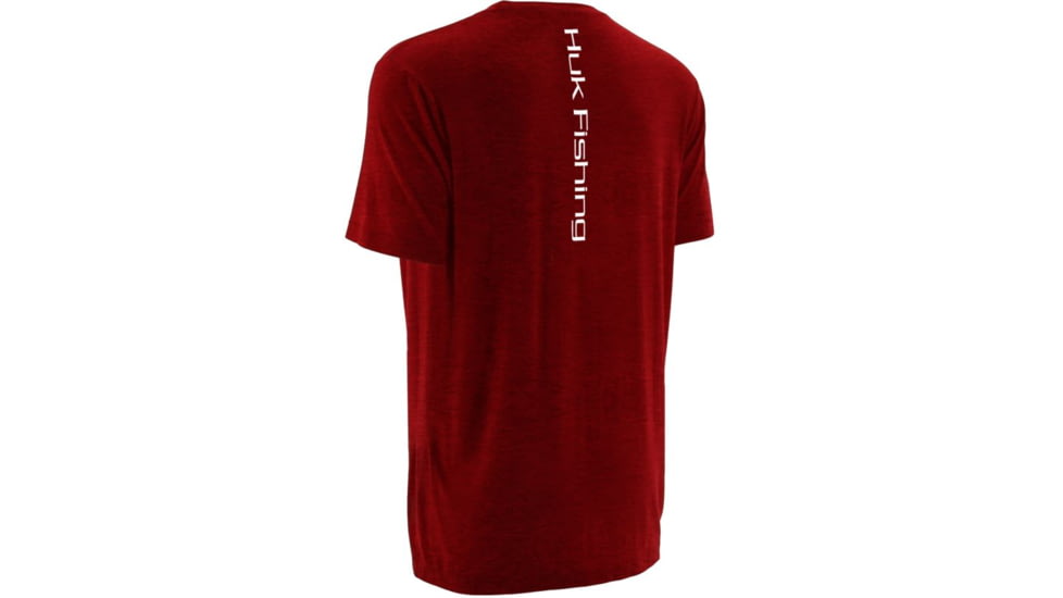 HUK Inked Bass Tee, Heather Red, Medium H1000039HRDM