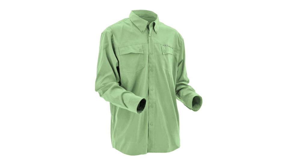 HUK KScott Bass &amp; Blue Phenom Long Sleeve Woven Shirt, Key Lime, XXXL H1500017KLMXXXL