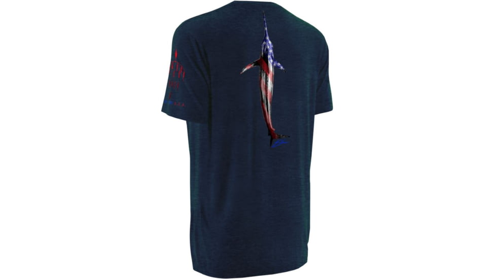 HUK KScott Fourth Tee, Heather Navy, Small H1000055 HNVS