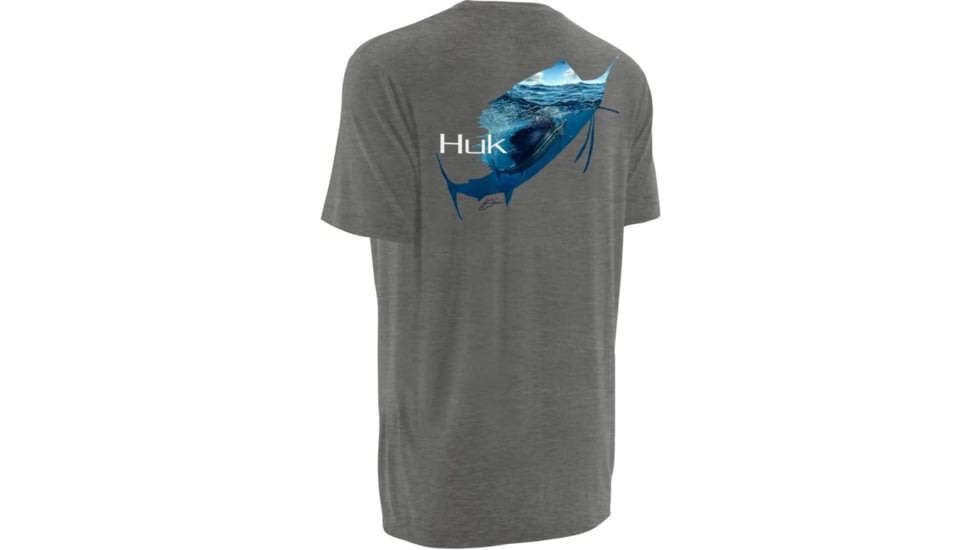 HUK KScott Rising Sail Tee, True Grey Heather, XXXL H1000036TGHXXXL