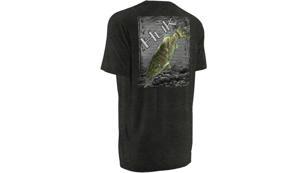 HUK KScott Small Mouth Tee, Dark Grey, Small H1000032DGHS