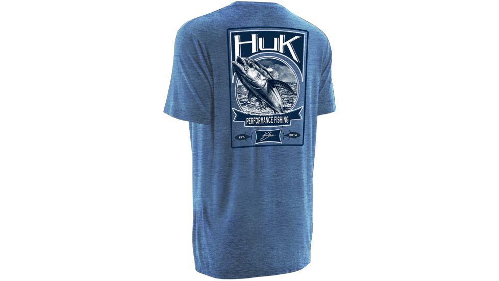 HUK KScott Tuna Tee, Heather Carolina Blue, Small H1000035HCBS