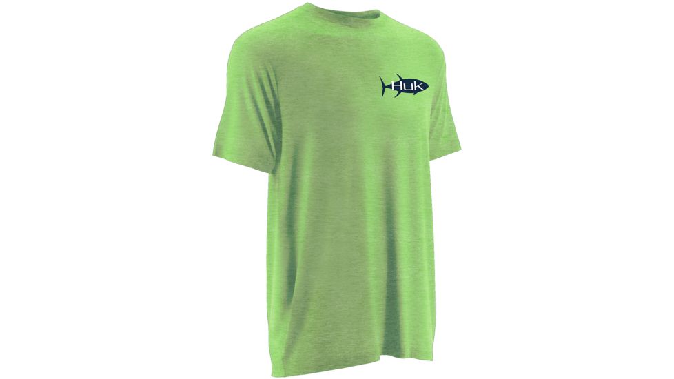 HUK KScott Tuna Tee, Heather Neon Green, Small H1000035HNGS