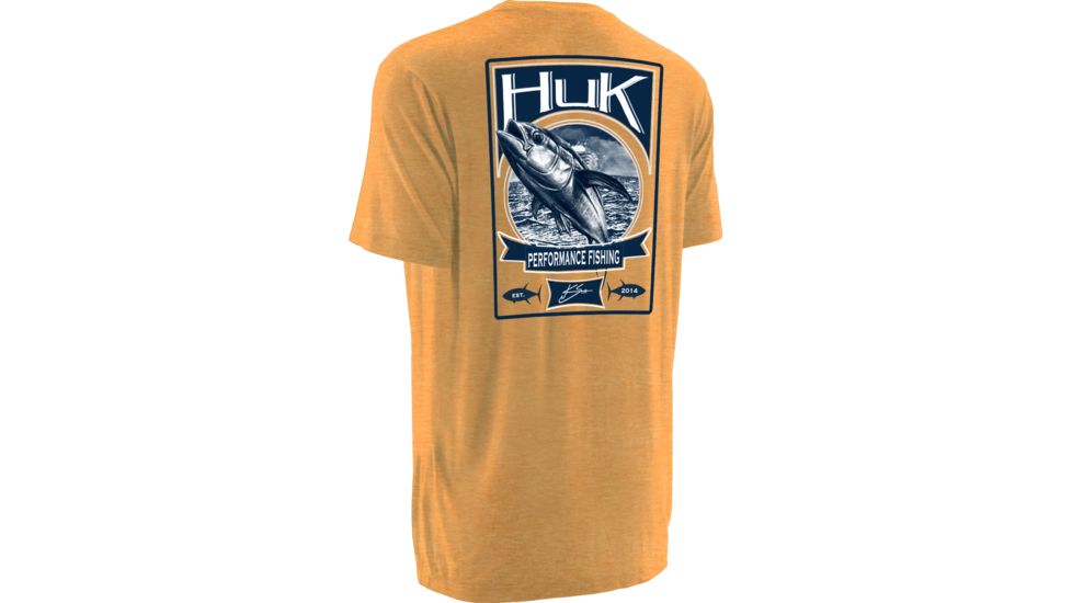 HUK KScott Tuna Tee, Heather Orange, Small H1000035HOGS