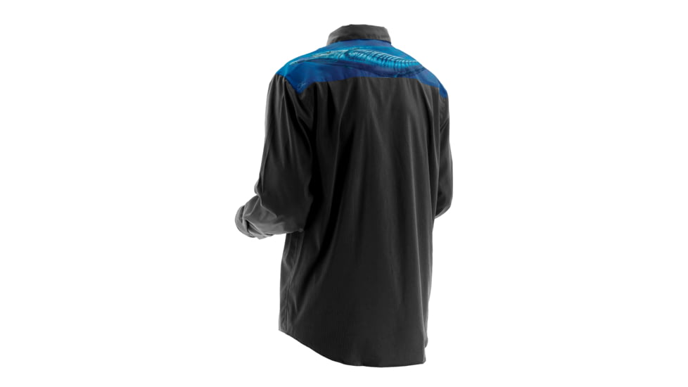 HUK KScott Twin Diesel Phenom Long Sleeve Woven Shirt, Black, Large H1500016BLKL