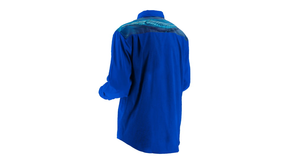 HUK KScott Twin Diesel Phenom Long Sleeve Woven Shirt, Royal, XXL H1500016RYLXXL