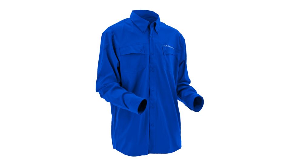 HUK KScott Twin Diesel Phenom Long Sleeve Woven Shirt, Royal, XXL H1500016RYLXXL