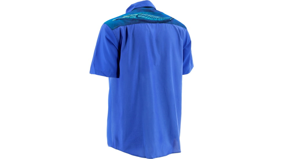 HUK KScott Twin Diesel Phenom Short Sleeve Woven Shirt, Royal, XXXL H1500014RYLXXXL