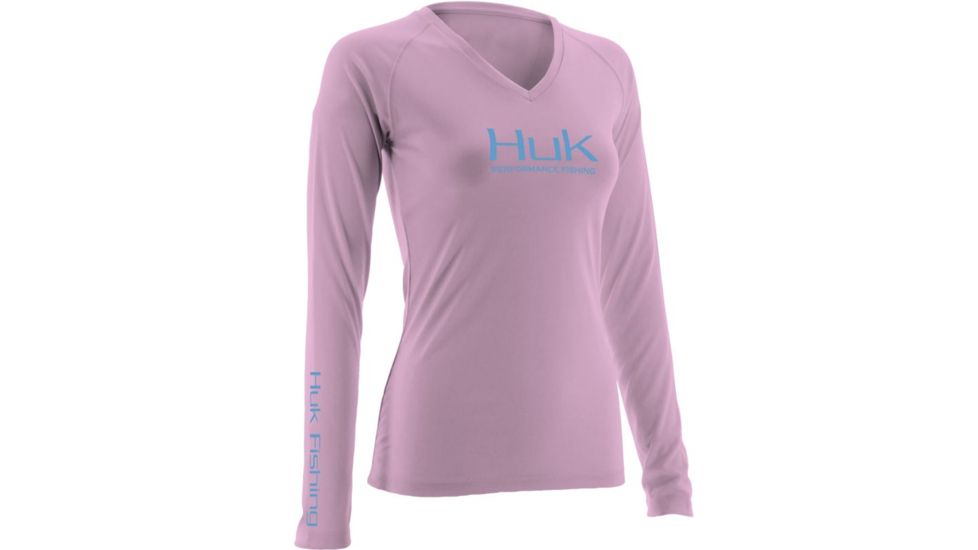 HUK Ladies Performance Long Sleeve, Spring Pink, Extra Small H1200060SPKXS