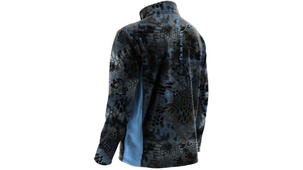 HUK Mens Kryptek Fleece 1/4 Zip, Kryptek Neptune H1300016NEPS