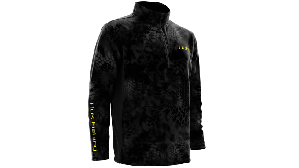 HUK Mens Kryptek Fleece 1/4 Zip, Typhon-Yellow H1300016TY1XXXL