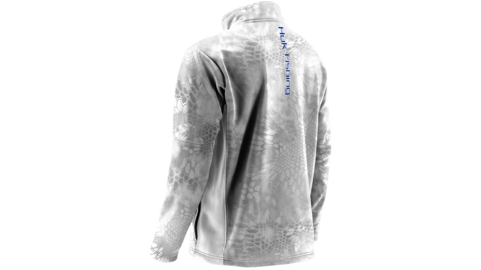 HUK Mens Kryptek Fleece 1/4 Zip, Kryptek Yeti Royal H1300016YT1XL