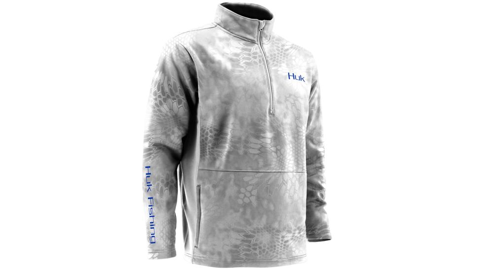 HUK Mens Kryptek Fleece 1/4 Zip, Kryptek Yeti Royal H1300016YT1XL