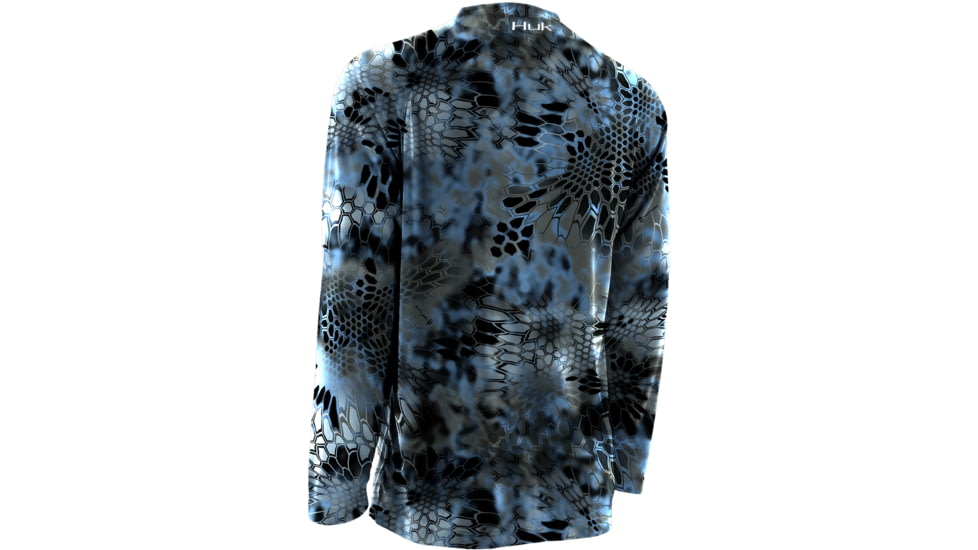 HUK Mens Kryptek LoPro Performance Raglan Long Sleeve Shirt, Kryptek Neptune H1200105NEPM