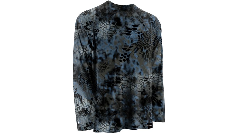 HUK Mens Kryptek LoPro Performance Raglan Long Sleeve Shirt, Kryptek Neptune H1200105NEPM