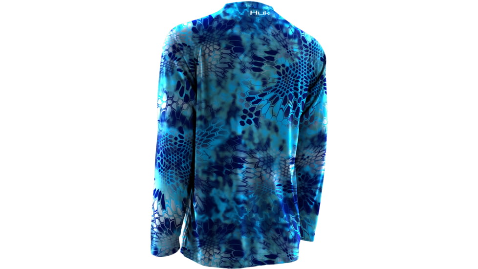 HUK Mens Kryptek LoPro Performance Raglan Long Sleeve Shirt, Kryptek Pontus H1200105PONS