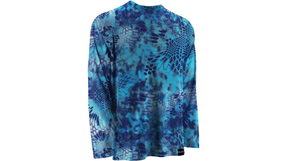HUK Mens Kryptek LoPro Performance Raglan Long Sleeve Shirt, Kryptek Pontus H1200105PONS